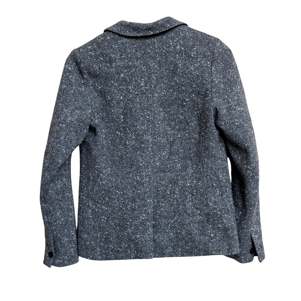 Abercrombie & Fitch Gray Tweed One-Button Blazer Women Size 4 Single Vent Jacket - Picture 3 of 9
